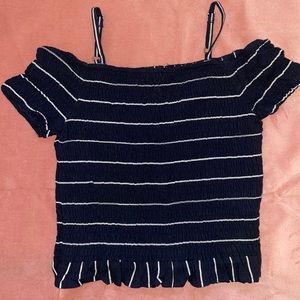 Abercrombie Kids size 13/14, Blue Striped Top